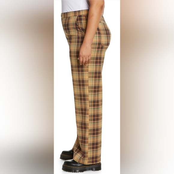 BP Everyday Plaid High Rise Pants In Brown Claire Plaid Size 1X = 18  (16W) NWT - Picture 4 of 12